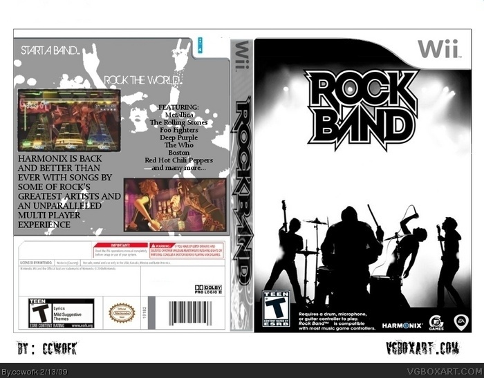Rock Band box art cover