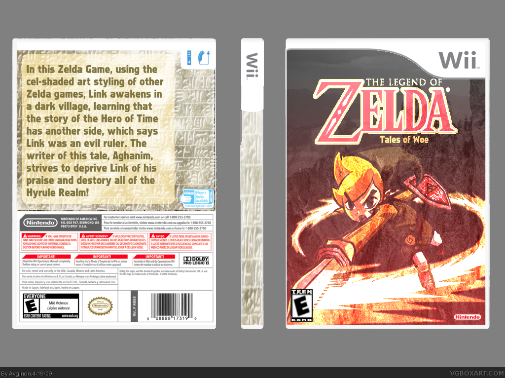 The Legend of Zelda: Tales of Woe box cover