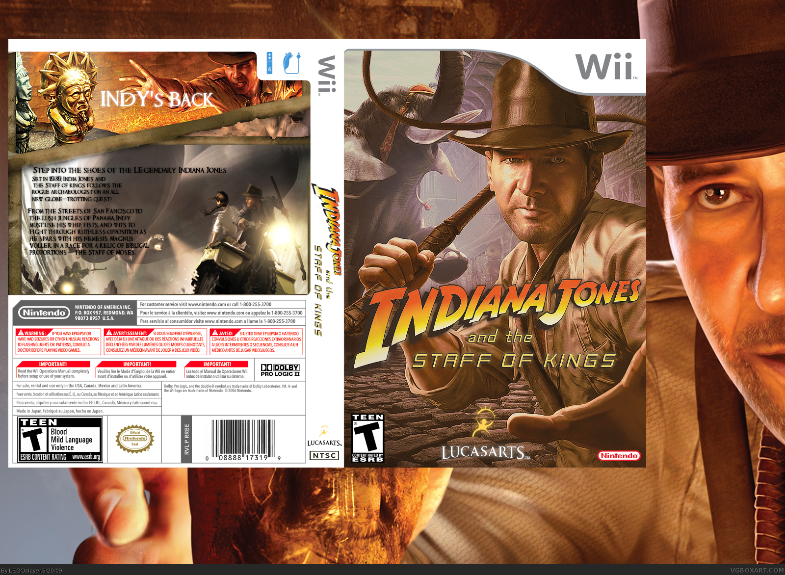 Indiana Jones and the Staff of Kings box cover