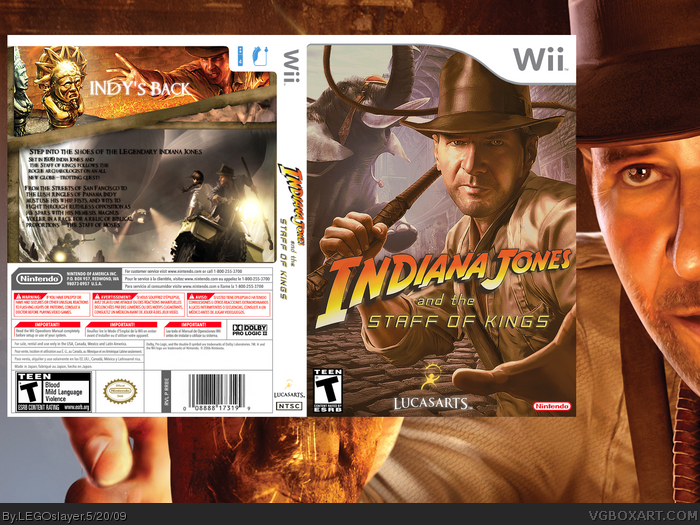 Indiana Jones and the Staff of Kings box art cover