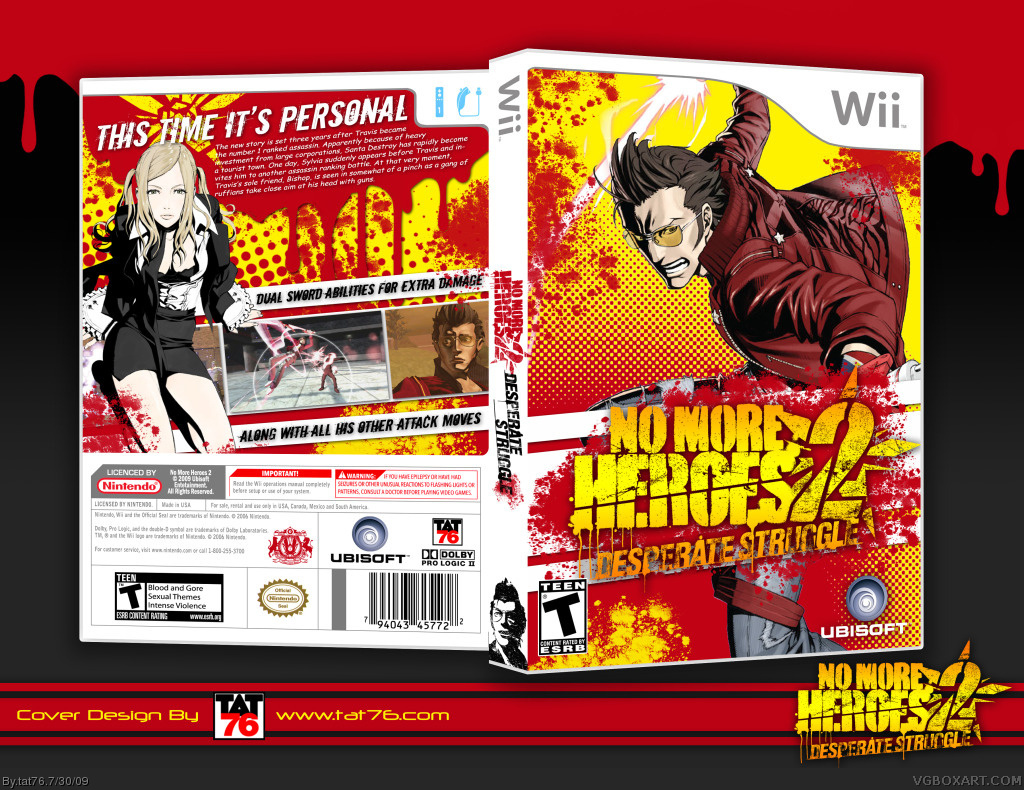 No More Heroes 2: Desperate Struggle box cover