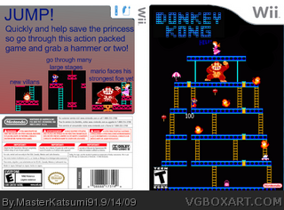 Donkey Kong Wii box cover