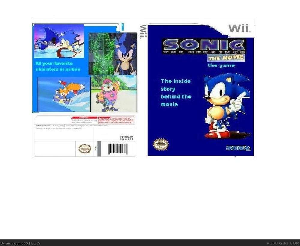 Sonic the Hedgehog the Movie the Game box cover