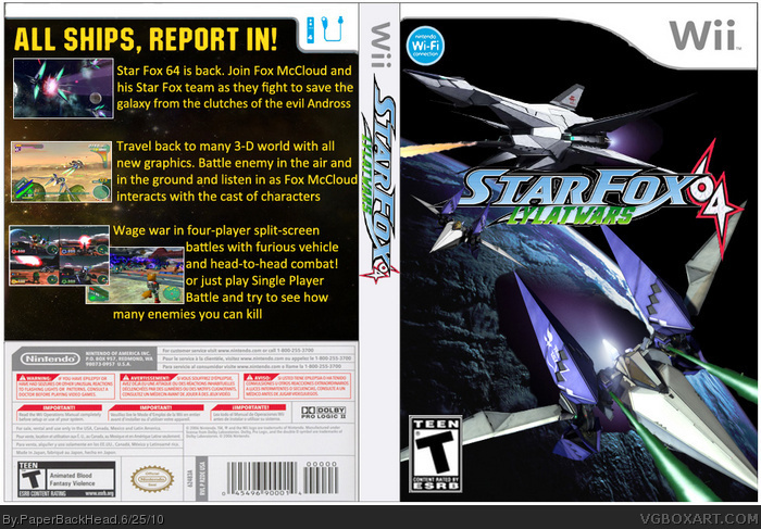 Star Fox 64 Wii box art cover