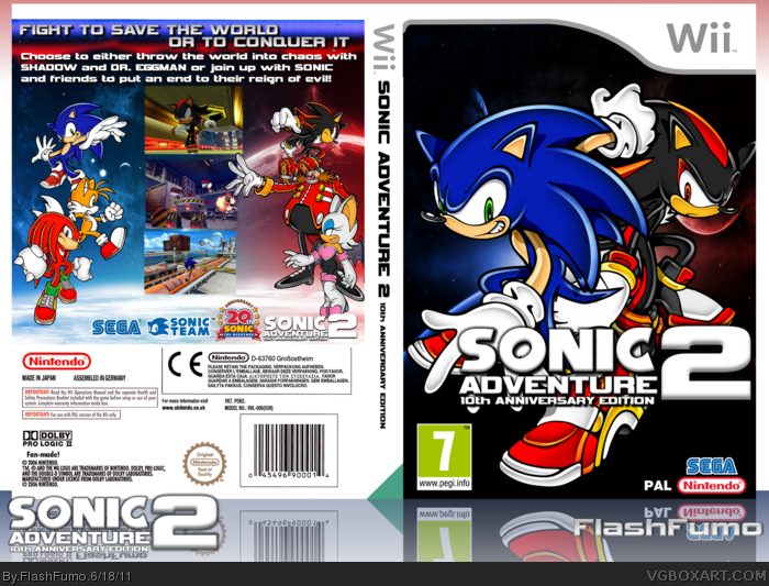 Sonic Adventure 2 - 10th Anniversary Edition box art cover