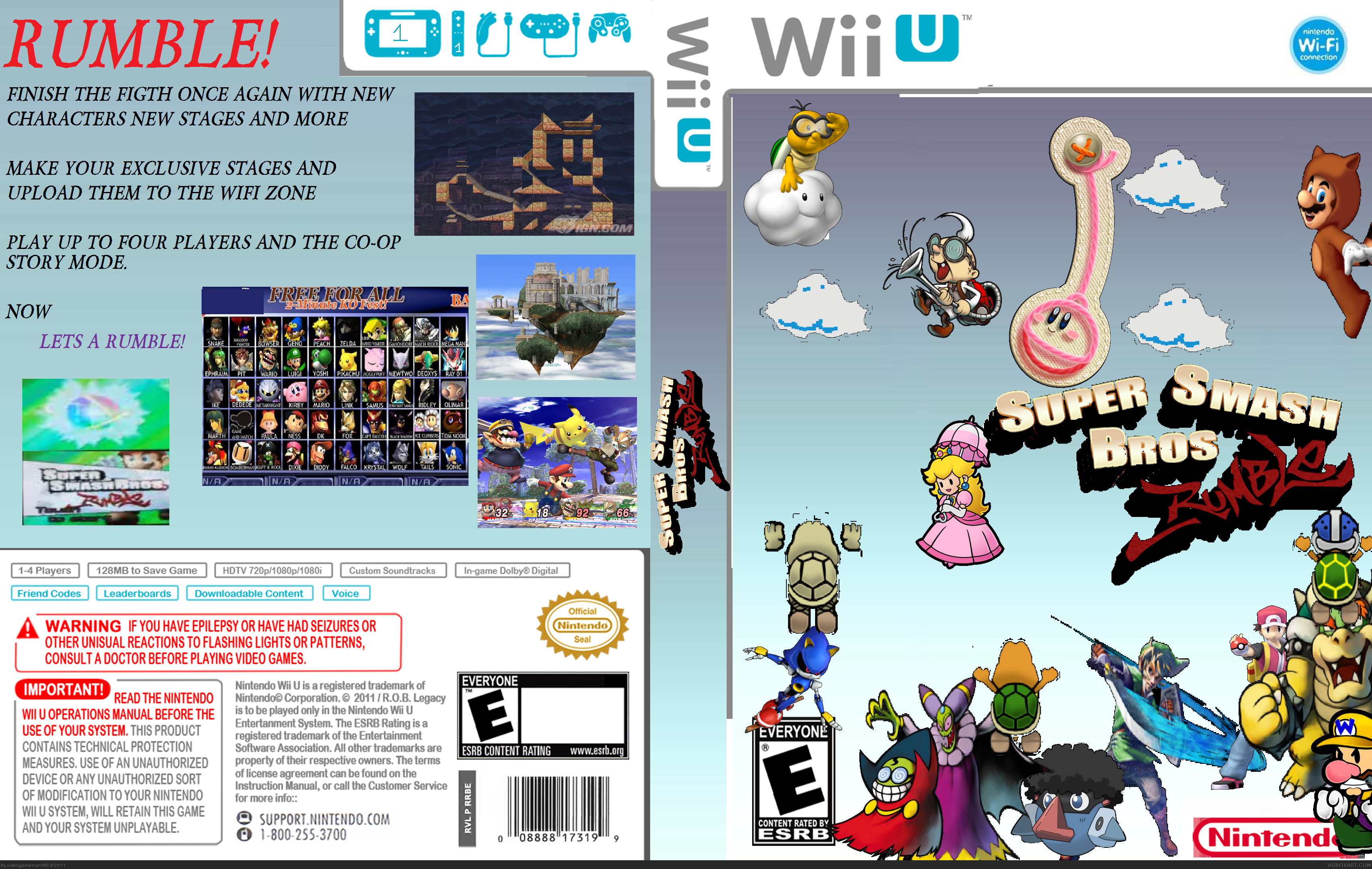 Super Smash Bros. Rumble Wii U box cover