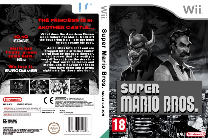 Super Mario Bros - Adult Edition box art cover