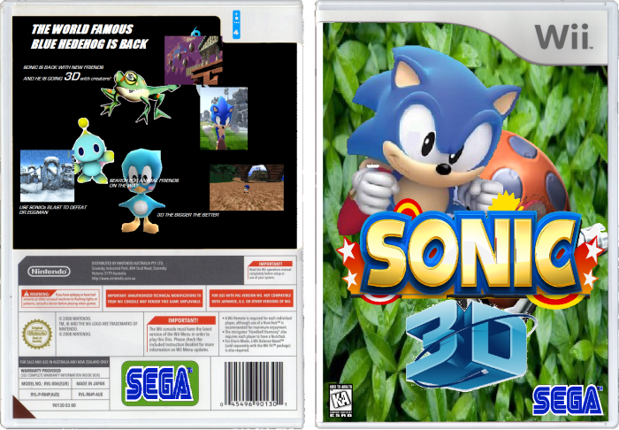 Sonic 3D box art cover