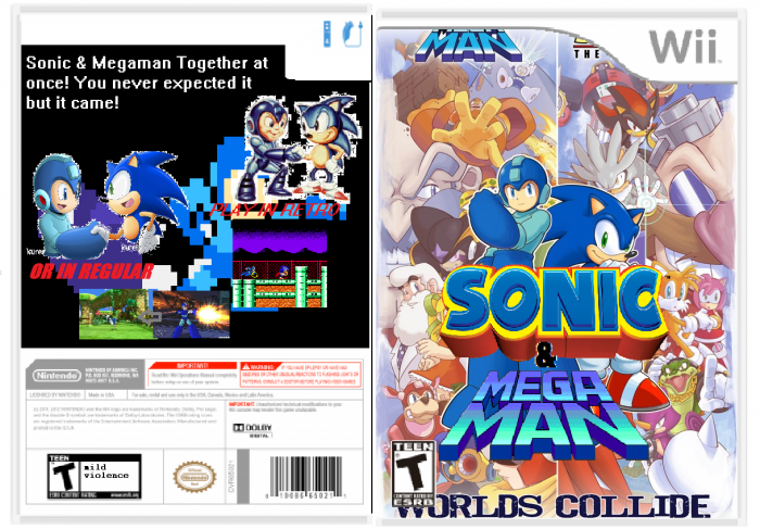 Sonic & Megaman box art cover