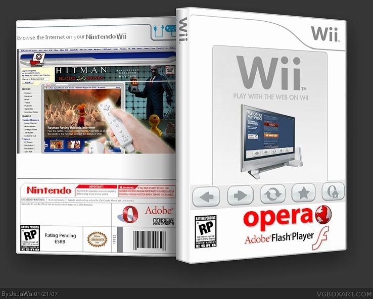 Wii Internet Channel box cover