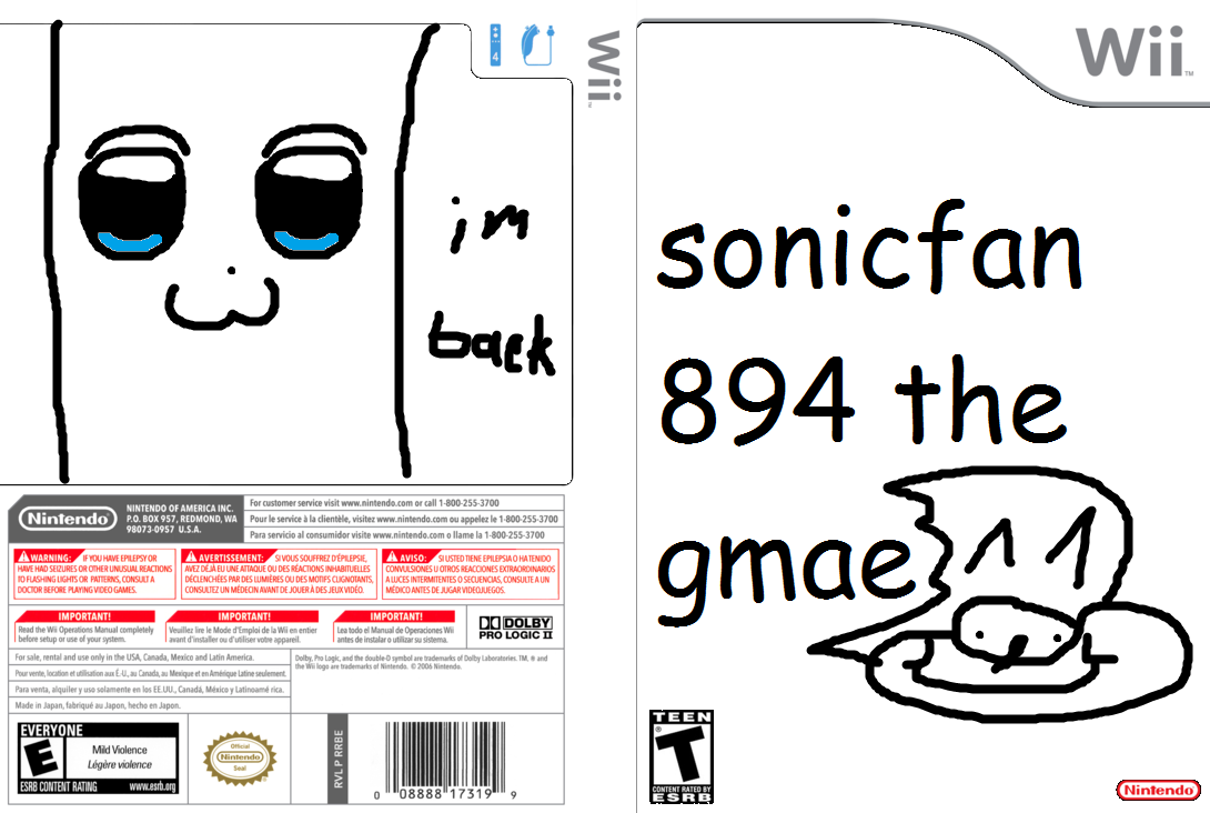 sonicfan894 the game box cover