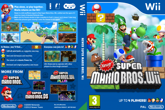 Newer Super Mario Bros. Wii box art cover