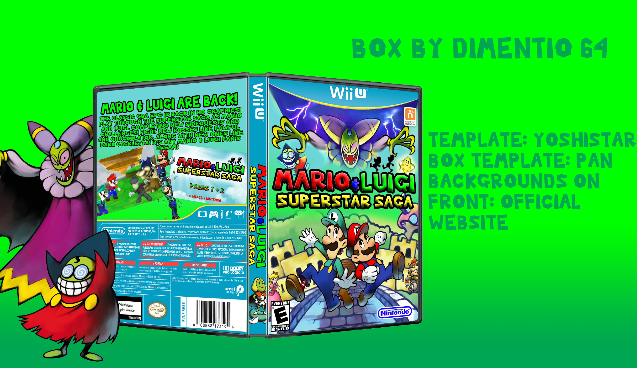 Mario & Luigi: Superstar Saga box cover