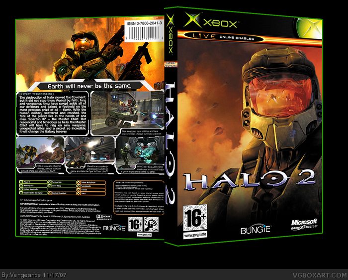 Halo 2 box art cover