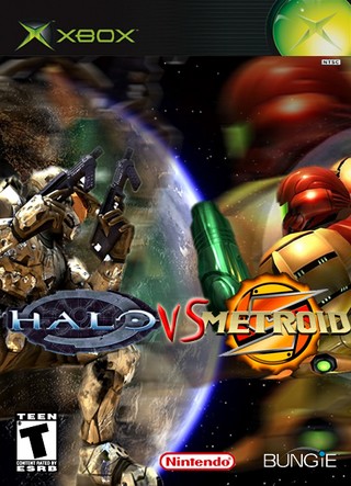 Halo vs Metroid box cover