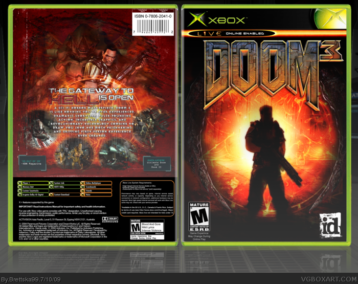 Doom 3 box art cover